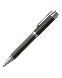 Full view of the dark chrome-plated Bold ballpoint pen by Hugo Boss.