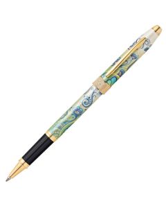 Cross botanica green daylily rollerball pen with gold clip.