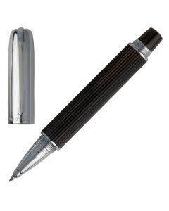 Full view of the Hugo Boss Brown Timber rollerball pen.
