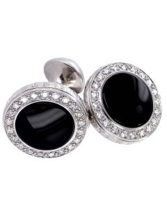 Stunning pair of Montblanc round brilliant cut diamond cufflinks.