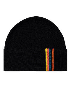 Men's Merino Wool Beanie Hat 'Artist Stripe'