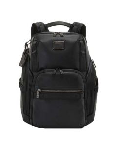 This backpack is part of the TUMI Alpha Bravo collection and is made from smooth leather. 