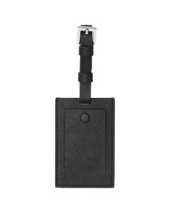 This BOSS luggage tag is made from a textured black leather and is part of their Zair collection.