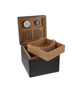 Cube Cigar Humidor Black