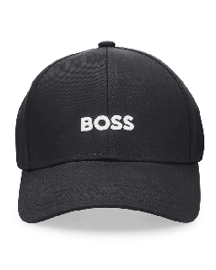 This Hugo Boss Zed cap is in a black cotton with an embroidered logo on front and an adjustable strap. 
