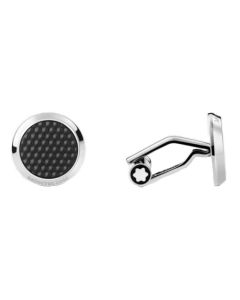 Meisterstück Stainless Steel Black Cufflinks