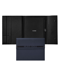 Hugo Boss Navy Vegan PU Leather Cloud A4 Folder