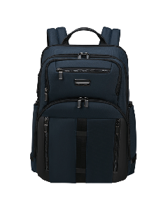 Samsonite's Urban-Eye Backpack 15.6" in Blue with recycled ballistic nylon and recycled lining.
