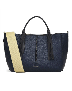 Radley's Hillgate Place Dark Blue Medium Multiway Bag with gold hardware and soft grain leather