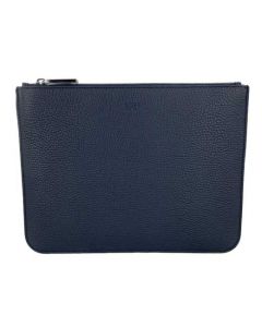 This Hugo Boss portfolio case is made with a Navy pebbled leather design. 