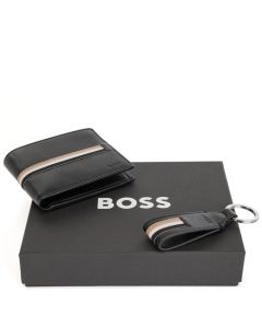 Embossed 4CC Wallet & Keyring Gift Set designed by BOSS.