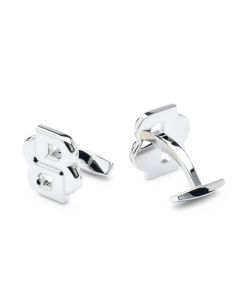 Double 'B' Monogram Cufflinks in Polished Brass