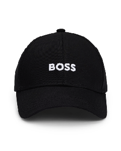 This BOSS Men's Baseball Cap Black Embroidered Logo is made with cotton. 