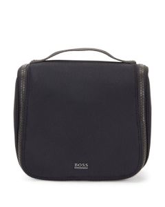 This is the BOSS Black Recycled Polyamide First Class Washbag.