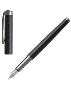 This black fountain pen has been created by Hugo Boss and features a matt lacquer finish.