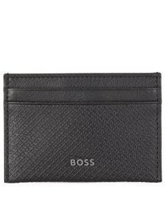 Black City Monogram 4CC Card Holder designed by BOSS.