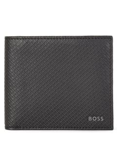 Black City Monogram 8CC Wallet designed by BOSS. 