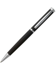 This black ballpoint pen has been designed by hugo boss.