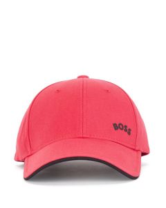 Bright Pink Adjustable Cap with Contrast Logo & Tipping designed by BOSS. 