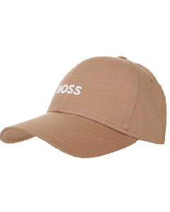 Men's Baseball Cap In Sand With White Embroidered Logo