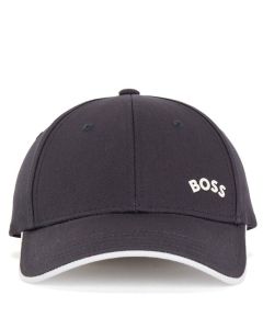 Dark blue Adjustable Cap with Contrast Logo & Tipping designed by BOSS.