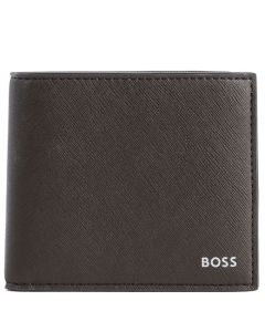 This Dark Brown Zair 4CC Wallet is designed by BOSS. 