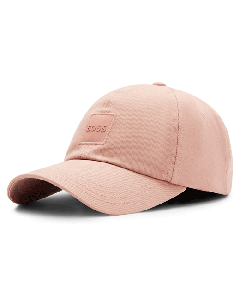 This BOSS Derrel Cotton-Twill Cap in Light Pink has a velcro strap on the back.