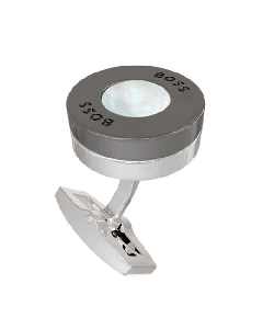 Edmund Pearl Effect Logo Cufflinks