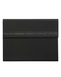 This Hugo Boss Ribbon A4 Black Folder has been crafted out of PU leather.