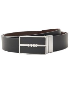 This Glor Reversible Belt with Interchangeable Plaque & Pin Buckles was designed by BOSS. 