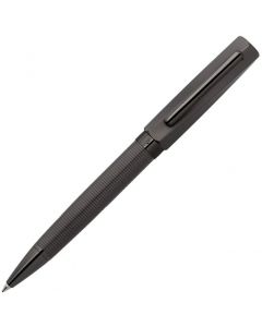 This Gun Grey Twist Ballpoint Pen has been designed by Hugo Boss.