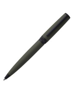 This khaki ballpoint pen has been created by hugo boss as part of their gear matrix ballpoint pen.