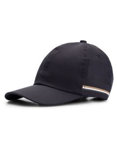 This BOSS x Matteo Berrettini Water Repellent Blue Cap has the signature stripe on one side.