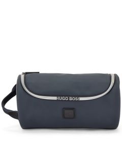This is the BOSS Navy PU Hyper Wash Bag. 