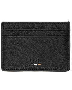 BOSS Ray 4CC Black Faux Leather Card Holder