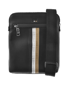 This BOSS Ray envelope bag features their signature stripe and embossed logo.