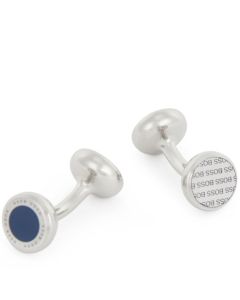 These Dark Blue Reversible Cufflinks have been designed by BOSS.