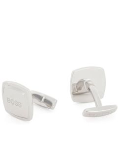 These Silver Raised Logo Murray Cufflinks have been designed by BOSS.