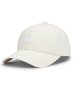 This BOSS Men's Zed Ecru Baseball Cap with White Logo is great for everyday wear during the summer.