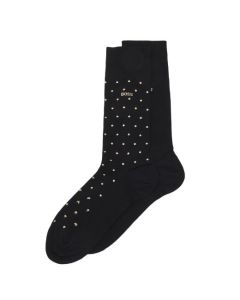 2 Pack Men's Cotton Blend Black & Gold Socks Gift Set