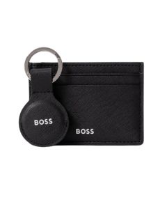 This BOSS Faux Leather 4CC Card Holder & Airtag Holder Keyring Gift Set makes a great gift and comes in a black presentation box.