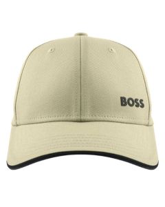 Bold Cap in Beige with Contrast Black Piping
