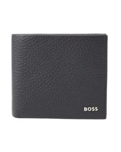 Crosstown 8CC Navy Grained Leather Bifold Wallet