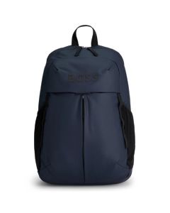 Stormy Dark Blue Backpack with Raised Logo