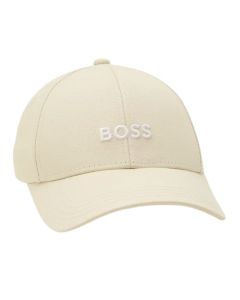 Men's Zed Embroidered Logo Ecru Baseball Cap