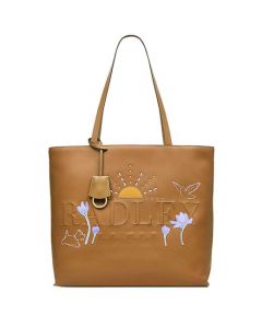 This Radley ladies tote bag is made from a brown smooth leather material.