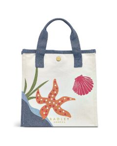 Seas The Day Small Canvas Grab Bag in Chalk