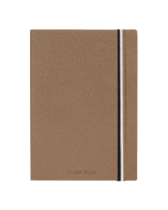 Iconic Lined A5 Notebook Camel by Hugo Boss with the brand name embossed on the front. 