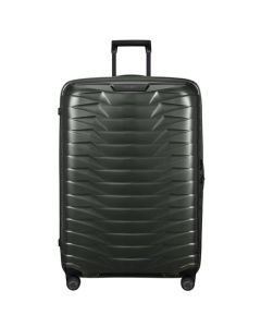 Samsonite's Proxis Matt Climbing Ivy Spinner Suitcase, 81 cm has a hard shell exterior so it is durable.