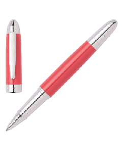 Hugo Boss Icon Rollerball Pen Coral & Chrome